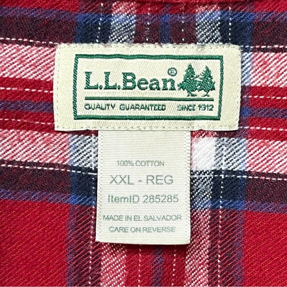 LL Bean Flannel Button‎ Up - Picture 2 of 4